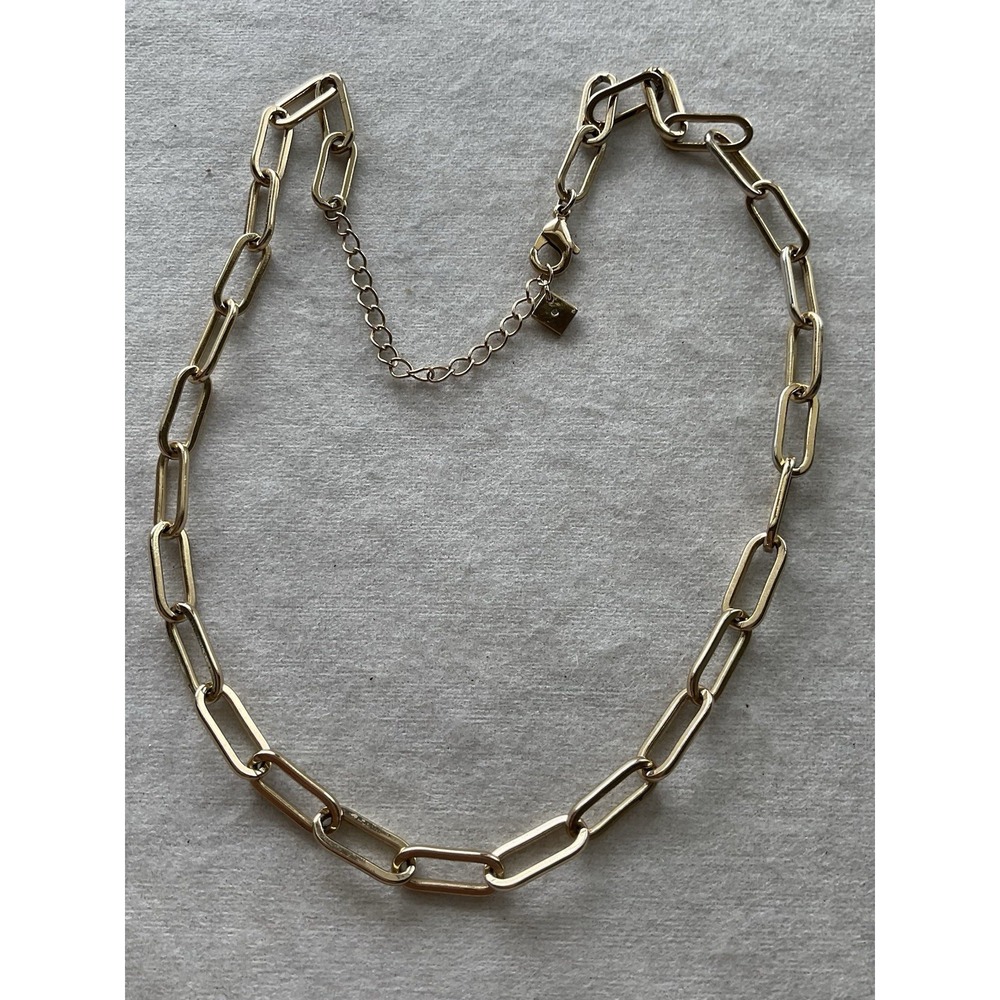 BR Banana Republic gold-toned paperclip chain necklace Estate Jewelry
